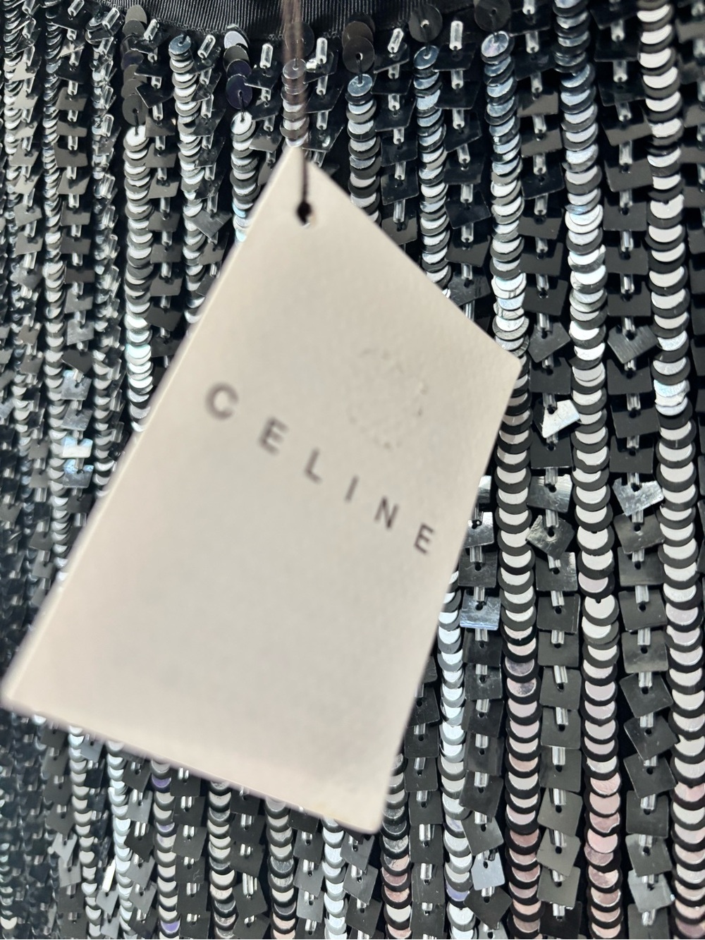 Black sequin Celine cocktail dress - Picture 5 of 8